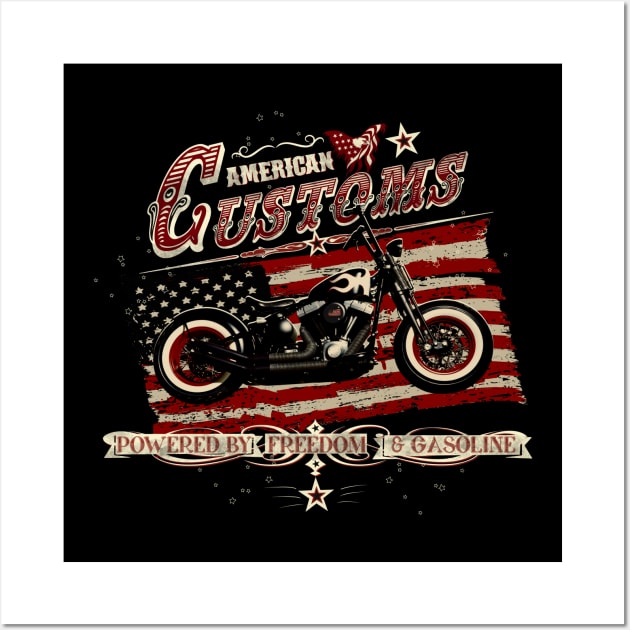 American Custom Motorcycles Wall Art by MotorManiac